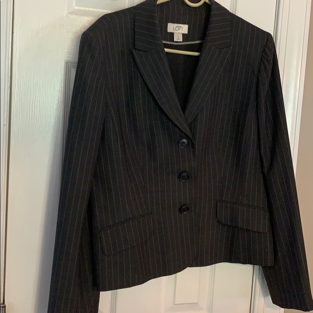 Ladies Pin Striped Suit Jacket - loft